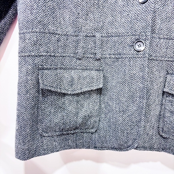 LA REDOUTE Structured Grey Wool Jacket with Utility Pockets | Size 16* - Picture 6 of 8